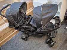 Image of GRACO Stadium Duo Tandem Double Baby Pushchair Stroller Black *New Ex Display*