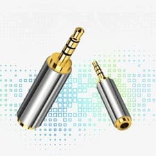 Image of Adhiper 2.5mm to 3.5mm Stereo Jack Adapter (2 Pack) for Headphones, Tablets.