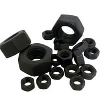 Image of HEX FULL NUTS GRADE 10 HIGH TENSILE SELF COLOUR BLACK M4 M5 M6 M7 M8 M10 - M30