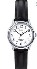Image of TIMEX INDIGLO Ladies wrist watch with new black leather strap