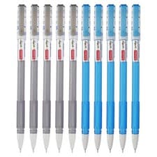 Image of GOLDEX Star x5 x10 BLACK BLUE 0.7mm Fine Smooth Ink Gel Pens School Office Home