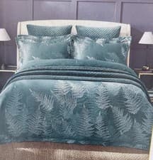 Image of Dorma Bedding, Double, Winter Fern, Duvet Cover, Emerald