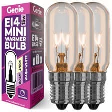 Image of Genie 15W E14 Small Incandescent Glass Light Bulb 230V Pygmy, Warm White 
