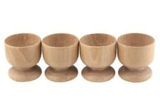 Image of Apollo T4523 Beech 4 Egg Cup Set, Natural Wood, 24x5.5x5.5, Wood