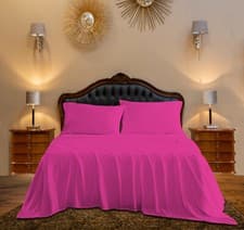 Image of Full Flat Sheet Bed Sheets 100% Poly Cotton Single Double King Super King Size
