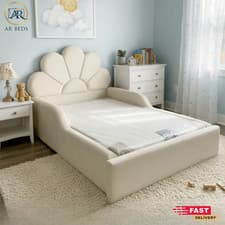 Image of Blossom Kids Bed Frame Plush Velvet With Ottoman Storage &Mattress 2FT6 3FT 4FT
