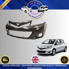 Image of Toyota Yaris 2011 - 2014 Front Bumper Primed High Quality Brand OE 521190U904