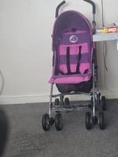 Image of Silver Cross Wayfarer Travel System Purple Pram, Pushchair, Rain Cover,