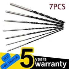 Image of Carpentry 7PCS Extra Long Wood Auger Set 300MM X Long Wood Bits 4-12MM Drill Bit