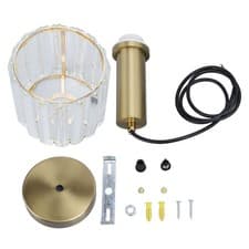 Image of ✈Crystal Pendant Light Modern Light Luxury Elegant Gold Adjustable Height
