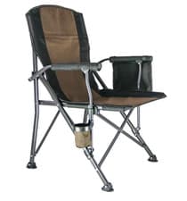 Image of Folding Chair, Camping Padded Chairs, Comfortable Heavy Duty, 135 kg brown
