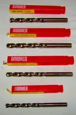 Image of DORMER 6mm/7mm/ 8.5mm x 2 HSS TWIST DRILL BITS, QTY 4, NEW IN CASES
