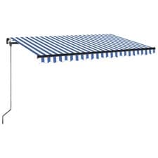 Image of Manual Retractable AwningCanopy Outdoor Awning Folding Arm with LED vidaXL