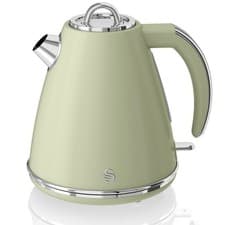 Image of Swan Retro Jug Kettle, Fast Boil, Easy Pour, 360 Degree 1.5 Litres, Green 