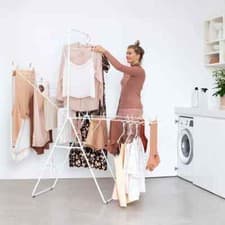 Image of Brabantia HangOn 25m Drying Rack with Rod in White
