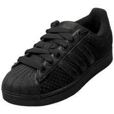 Image of adidas Superstar Ii Unisex Fashion Trainers in Black Gold