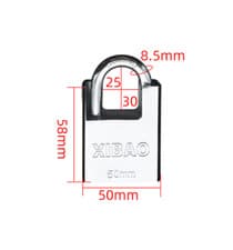 Image of Shackle Shutter Heavy Duty 50/70/90mm Steel Container Padlock 4 Keys Safe Lock