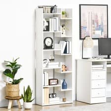 Image of 6-Tier Bookshelf Modern Bookcase W/ 11 Open Shelves for Home Office Refurbished