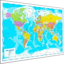 Image of 2026 Large Map of World Map Poster for Wall,84 x 60cm Classroom, Geography Gift