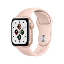 Image of Apple Watch Series SE 2020 40mm GPS + LTE Cellular - Gold with Pink Sport Strap