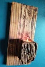 Image of Candle Holder driftwood Hand Crafted