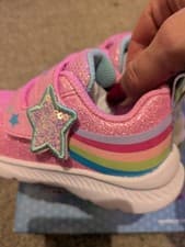 Image of Skechers Girl Infant Size 4 uk Toddlers Trainers pink glitter