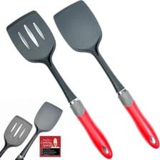 Image of 2-pc Kitchen Spatula Set -2 Yr Warranty- Non-Scratch and Non-Stick Nylon Solid &
