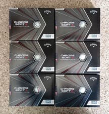 Image of Callaway Chrome Soft X White Triple Track Golf Balls - 6 Dozen - New
