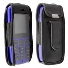 Image of caseroxx Leather-Case with belt clip for Nokia 105 (2019) 4th Edition in black m