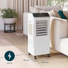 Image of Princess Smart Air Cooler Fan 5L Hybrid White Portable Oscillation Remote Timer