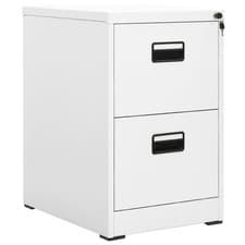 Image of Filing Cabinet White 46x62x72.5 cm Steel