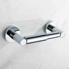 Image of Wall Mounted Toilet Roll Holder Chrome Tissue Paper Stand Bathroom Storage UK