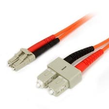 Image of StarTech.com 1m Fiber Optic Cable - Multimode Duplex 50/125 - LSZH - LC/SC - OM2
