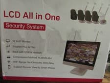 Image of 4-Channel WiFi Security System - All-in-One Kit (12″ Monitor + NVR + 4 Cameras)