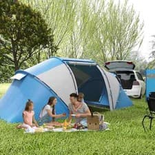 Image of 4-6 Persons Camping Tent Dome Family Travel Group Hiking Room Fishing