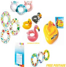 Image of INTEX CHILDRENS INFLATABLE ANIMAL SPLIT RING SWIMMING POOL SUMMER BEACH FLOAT