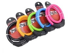Image of Bike Lock Padlock 4 Digit Password Combination Number Security Cable Chain
