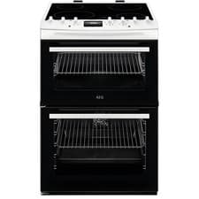 Image of AEG CCX6740ACW - White Ceramic Electric Cooker with Double Oven - 73/39L Oven