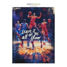 Image of Leave it all on the Floor Sports Poster WallArt Print pick size A4/A3/A2/90x60cm