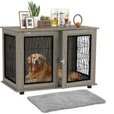 Image of PawHut Dog Crate Furniture, End Table for Extra Large Dogs w/ Cushion