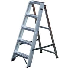 Image of 1m Aluminium Swingback Step Ladders -5 Tread- Professional Lightweight Steps