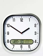 Image of Clear Time Day Date Wall Clock by Lifemax