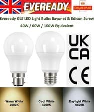 Image of LED B22 BC E27 ES Light Bulbs 40W 60W 100W Warm White Cool White Daylight White