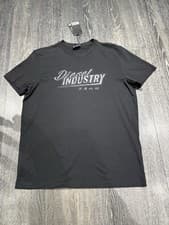 Image of Diesel Industry Team T.shirt Black Embossed logo short-sleeve XL Crew Neck BNWT