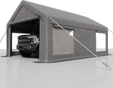 Image of Carport Canopy 13 x 25ft Garage Tent Shelter Heavy-Duty with Roll-Up Window Door