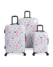 Image of IT LUGGAGE 3pc Summer Stamps Hardside Spinner Set