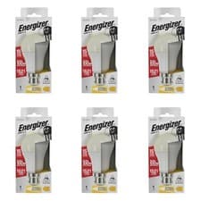Image of 6 x  12.6w = 100w Energizer LED GLS Light Bulbs BC B22 Bayonet Cap Warm White