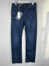Image of G-Star Raw 3301 Straight Tapered Jeans 30W X 34L In DK Aged Blue NWT