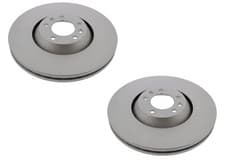 Image of Front Brake Discs Pair Vented Mapco For Peugeot 607 407 Citroen C6 C5 III 330mm
