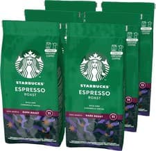 Image of Starbucks Espresso Roast Dark Roast Ground Coffee 200 g Bag (Pack of 6)